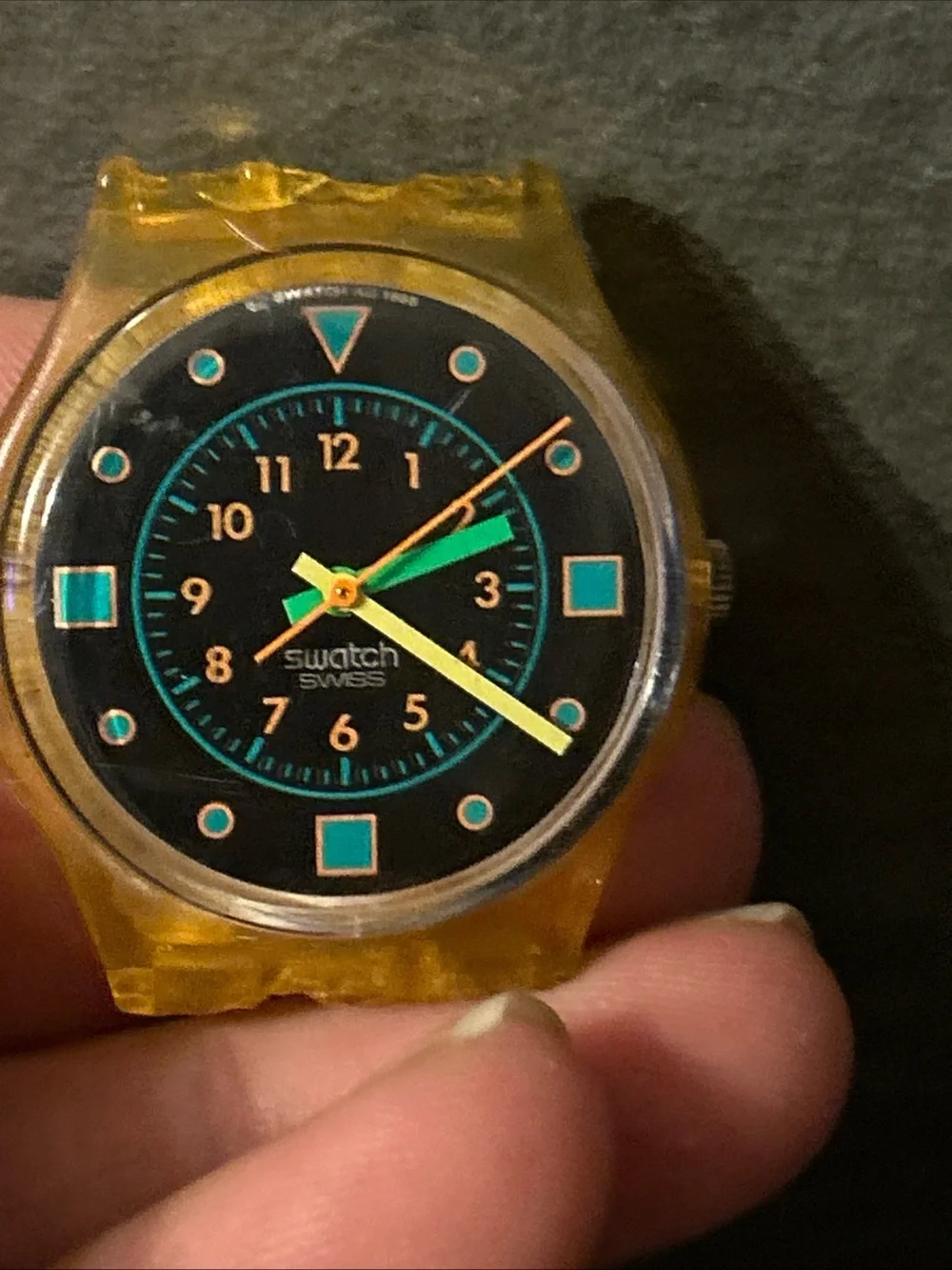 Vintage Swatch Watch Bondi diver GK115 80s Watch Display or parts not tested WOW